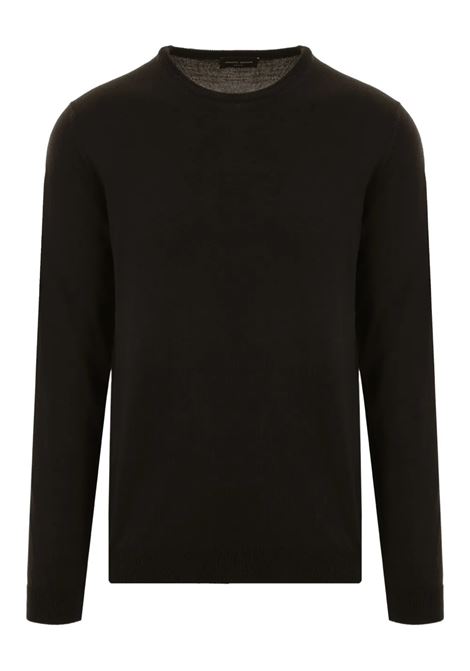 crew-neck sweater man dark brown ROBERTO COLLINA | 253M01001M0108